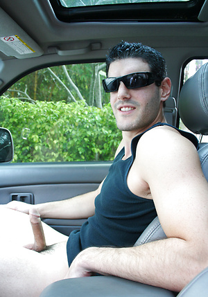 Aaron posing naked and jerking off dick