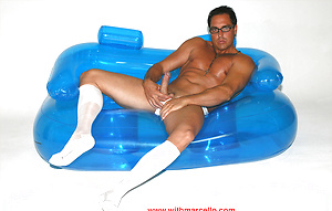 Marcello wearing white briefs and playing with his hard dick