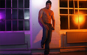 Horny stud Marcello wanking his big cock