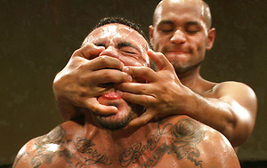 Winner fucks the loser when two hot Latin muscle studs battle for total domination on the mat and total destruction of the loser's hole. Caliente!