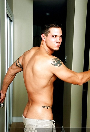 Sexy fitness model Dan Burch poses for Mark Wolff