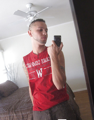 Horny college boy gets off on showing off his dick while he strokes it on camera