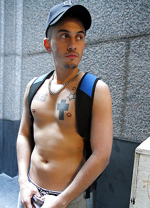 Stripping Naked in the City with French Stud Mickael David