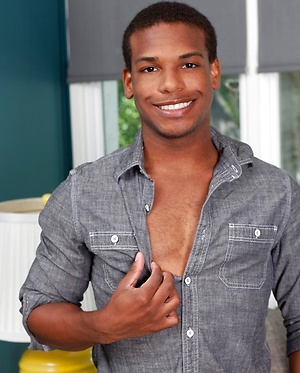 Adrian sticks his big black dick into a clear Fleshjack.
