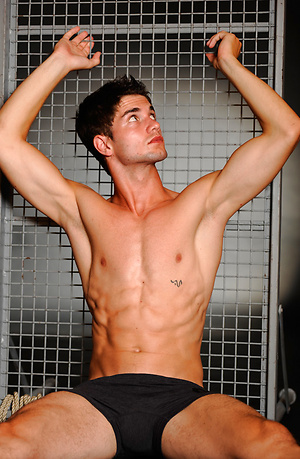 Sexy hung athlete Dima Kokes naked