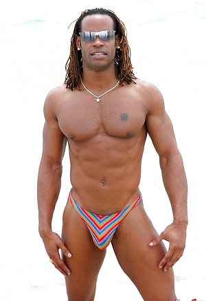 Marlone Starr posing naked outdoors by Black Stud Society image 2