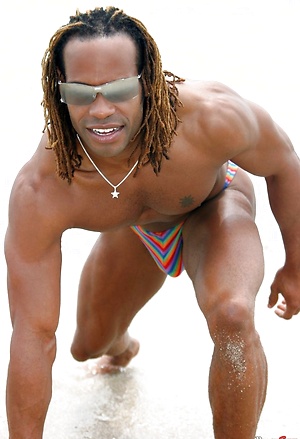 Marlone Starr posing naked outdoors by Black Stud Society image 6