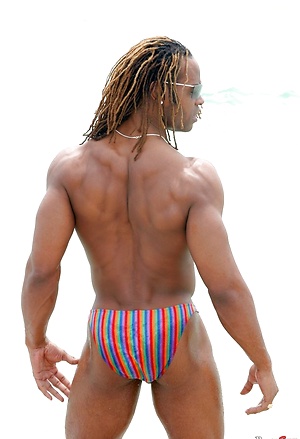 Marlone Starr posing naked outdoors by Black Stud Society image 9