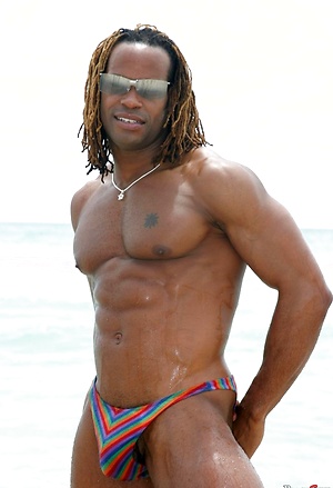 Marlone Starr posing naked outdoors by Black Stud Society image 12