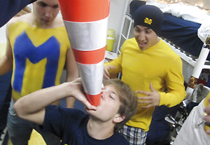 Horny gay frat boys drinking