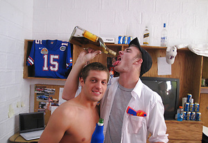 Horny college boys get drunk and fuck