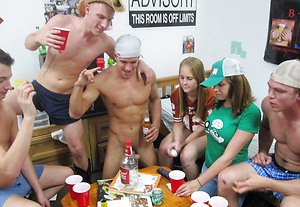Young drunk college boys get curious