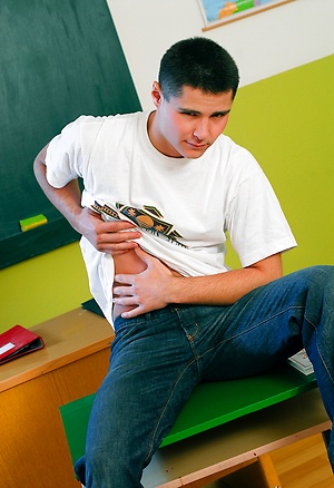 Danko Bell stripping in a class room