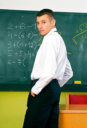 School teacher James Jones stripping