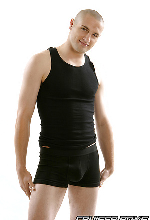 Bald stud strips to have his dick up and hard in his hands by Cruiserboys image 1