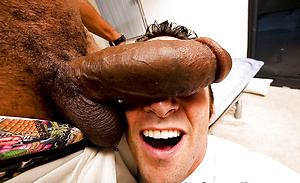 Striaght lawyer gets curious and sucks a huge cock