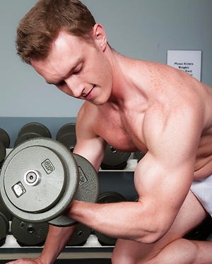 Trevor Snow works out his horny muscle jock body and jerks his junk for you.