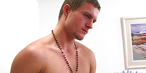 Brit stud Aaron strokes his dick