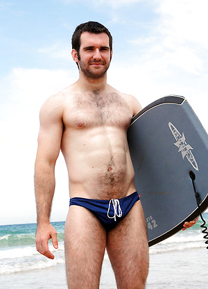 Hot australian hunk Josh on a beach