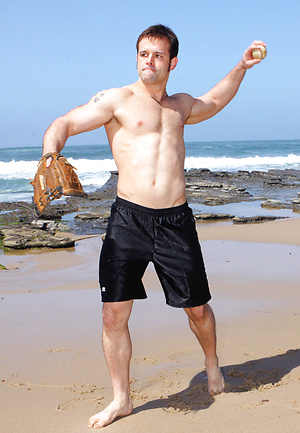 Muscled hunk Max shows his perfect body