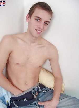 Twink jacking off dick