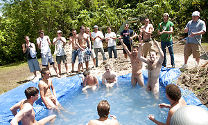 These pledges get wet, naked, and a little horny