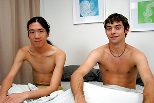 China Boy Covered in American Cum
