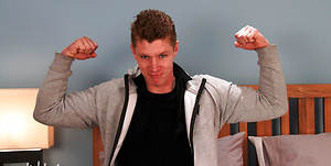 Straight Tall Eddie Reveals his Muscular Body and Big Uncut Secret Weapon!