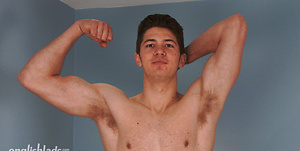 Cheeky Young Straight Pup Cole Shows his Muscular Hairy Body & Rock Solid Uncut Cock!