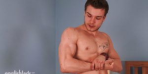 Straight Young Muscle Stud Lewis gets his 1st Manhandling and Squirts Loads of Cum!
