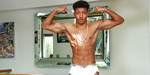 Straight Young & Extremely Ripped Tyler shows his perfect body