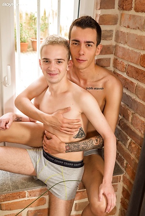 Young Alexis Tivoli and Taylor Blaze seductively kiss and fuck by BoyFun image 7