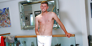 Young Straight Footballer Jude Moore