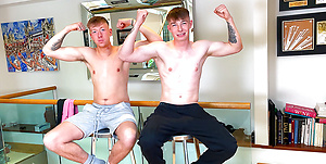 Straight Best Mates Wank Each Other's Big Uncut Cocks & Squirt Loads of Cum Everywhere!