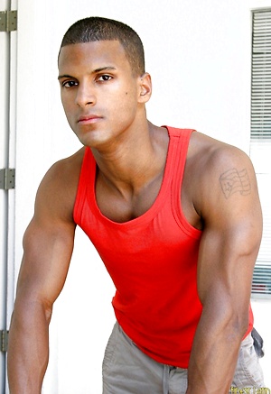 Joel - ebony latino guy jacking off his big dick