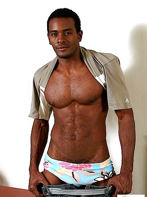 Black stud Alonzo Lemen jacking off dick