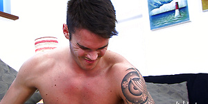 Ripped jock Jay Hall has a big blue dildo that he tries to get deep in his asshole by English Lads image 8