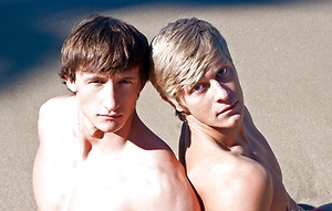 Hot lifeguards Lance Alexander and Alex Waters sucking each others cocks