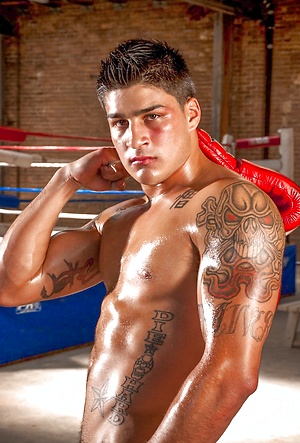Hugo Milano strokes his muscled dick by Raging Stallion image 15