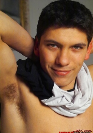 Sexy Brazilian twink exposing his tight hole and hard uncut cock.