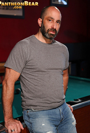 Paxton Hall shows his hairy muscle cock by Pantheon Bear image 1
