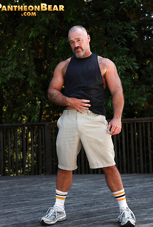 Bronson Gates shows his muscle hairy body by Pantheon Bear image 1