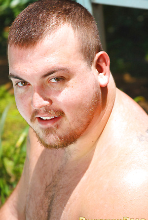 Chubby dude Hunter posing outdoors by Pantheon Bear image 3