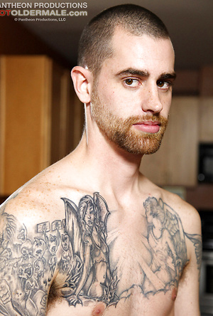 Tattooed lad Evan Mansfield