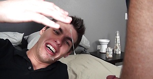 Horny twink sucking dick