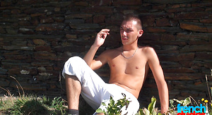 Max Lacoste and Jimmy Fix take a break...