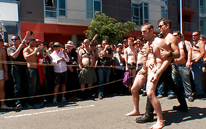 Cody Allen - Naked, Tied up, Zippered, Humiliated in Public