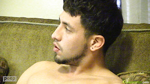 Hot stud Aron masturbates