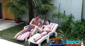 Playing around the pool by French Dudes image 3