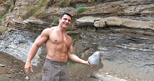 Muscular guy Brock plays with his cock by SeanCody image 8